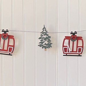 Gondola Christmas tree ornament banner