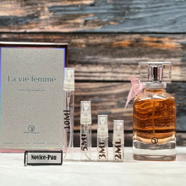 La Vie Femme EDP Perfume By Grandeur Sample 2ml, 3ml, 5ml and 10ml in glass bottle