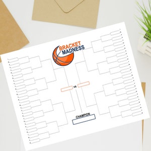 Basketball Championship Bracket | March Basketball Bracket | Sports Bracket Template