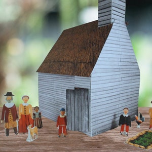 Thanksgiving Activity, Pilgrim Doll Paper Play Set, William Brewster Dollhouse, Homeschool Packet for History, Educational Craft