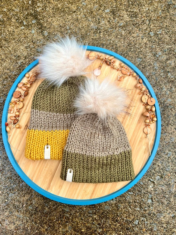 Matching Mommy & Me Adult/Infant Beanie Bundle 2 Pack Amazon.com: Funky Junque Mom and Baby Matching Winter Hats  main image 4