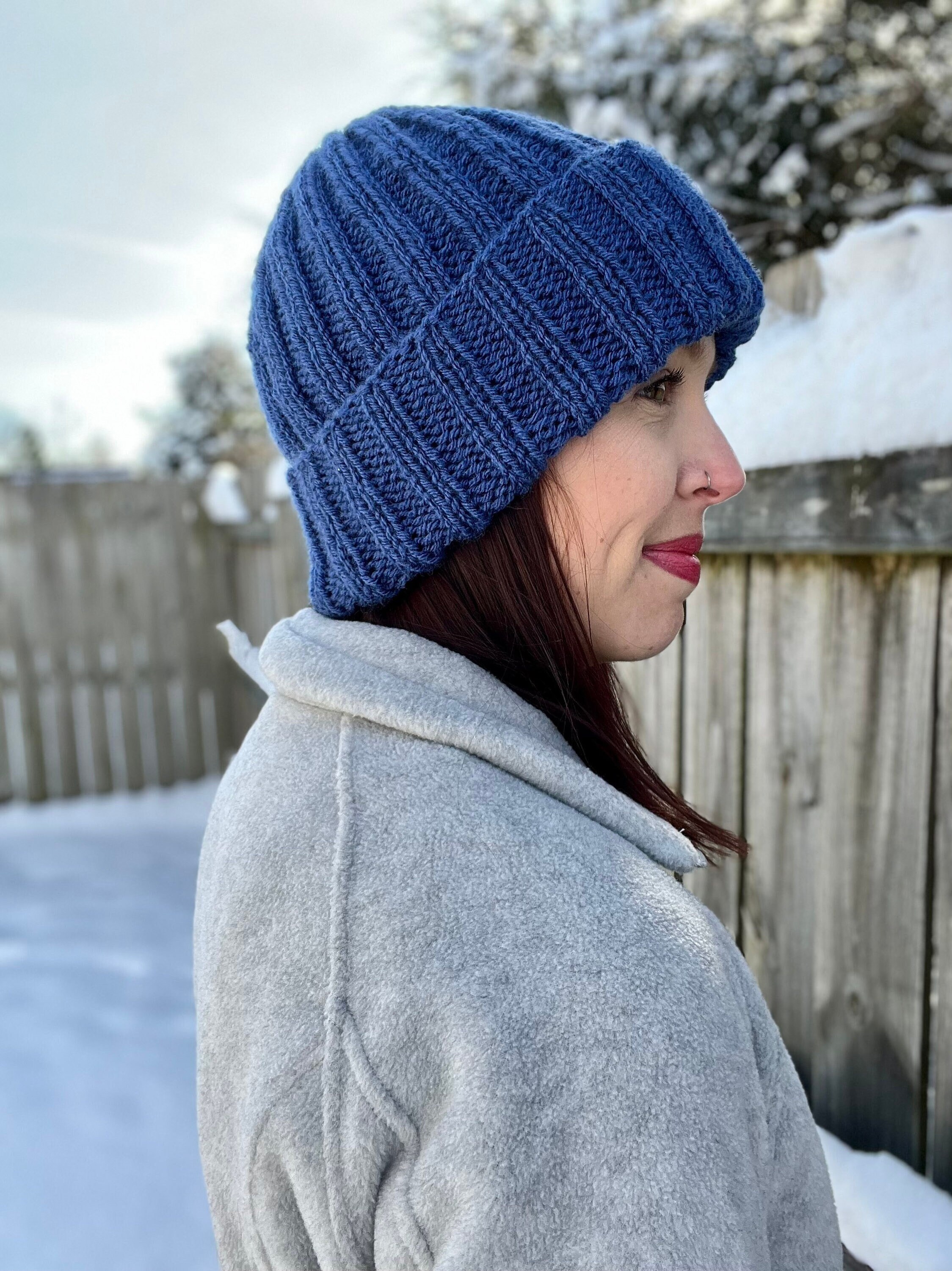 Unisex Skull Cap Fitted Ribbed Beanie 