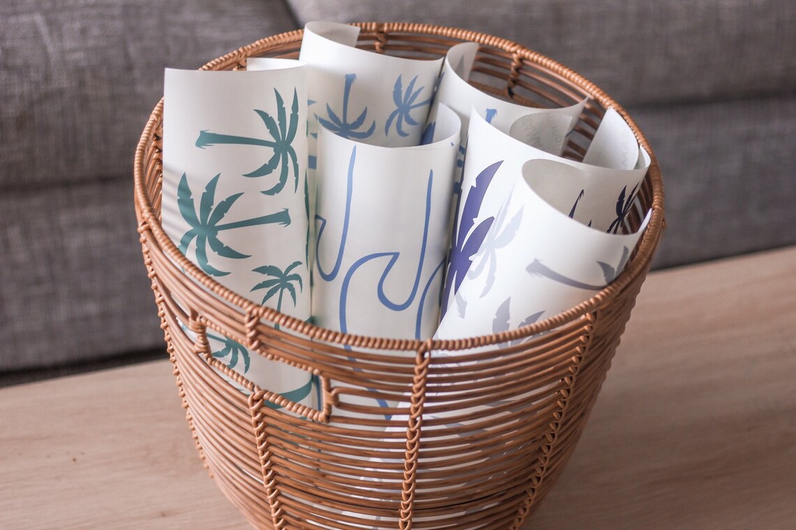 Palm Tree Wall Decals Tropical Wall Stickers Etsy Australia