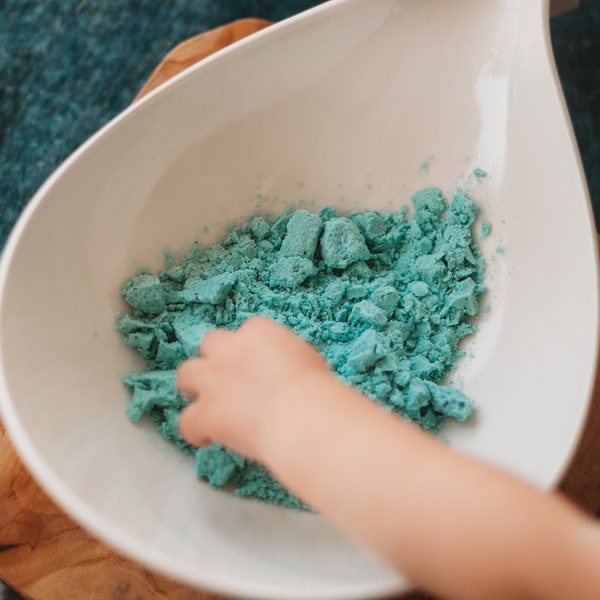 600g Fizzy Moon Sand Ocean Blue - potion play mindfulness bubbles play dough