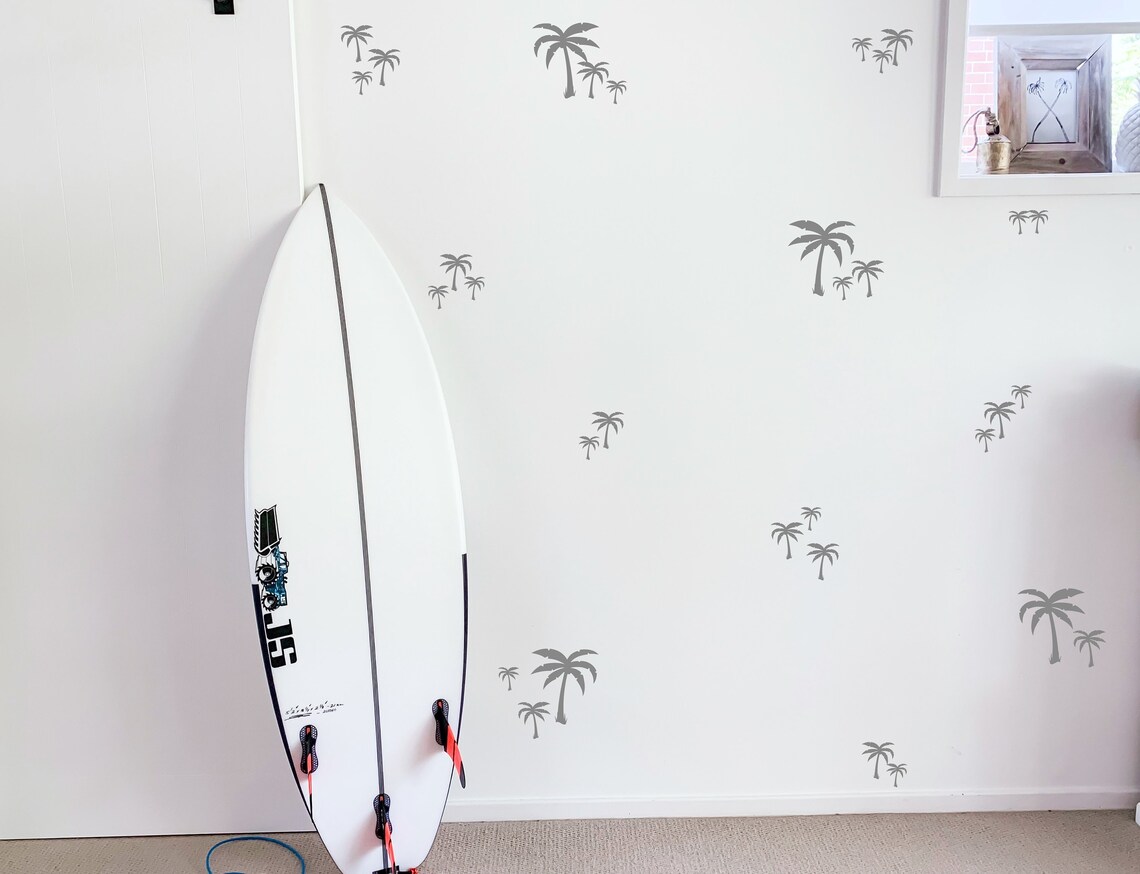 Palm Tree Wall Decals Tropical Wall Stickers Etsy Australia