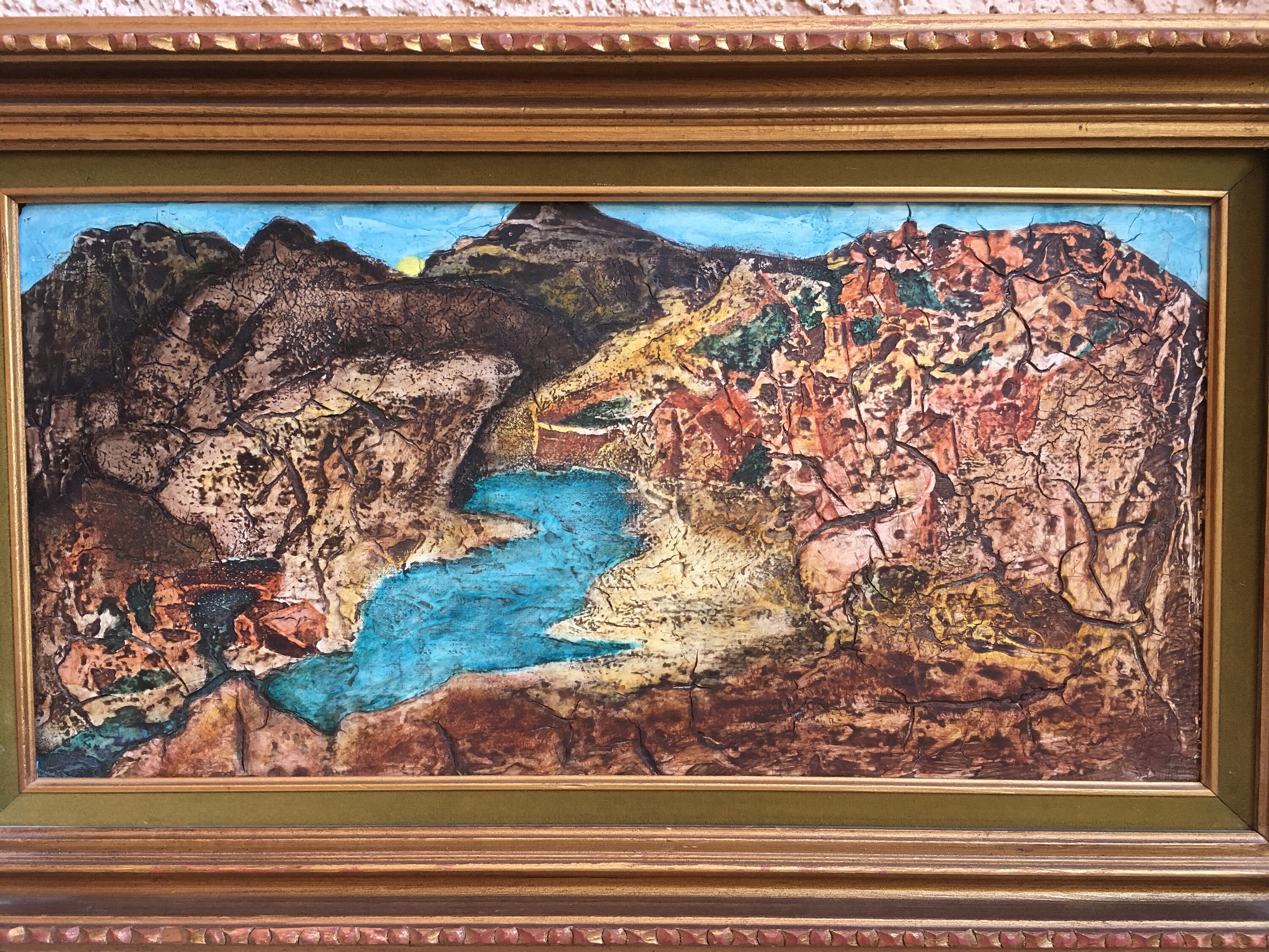 Italy【天使】Mixed Media Grotto: Original Mixed Media Painting by Tazz. 18.25