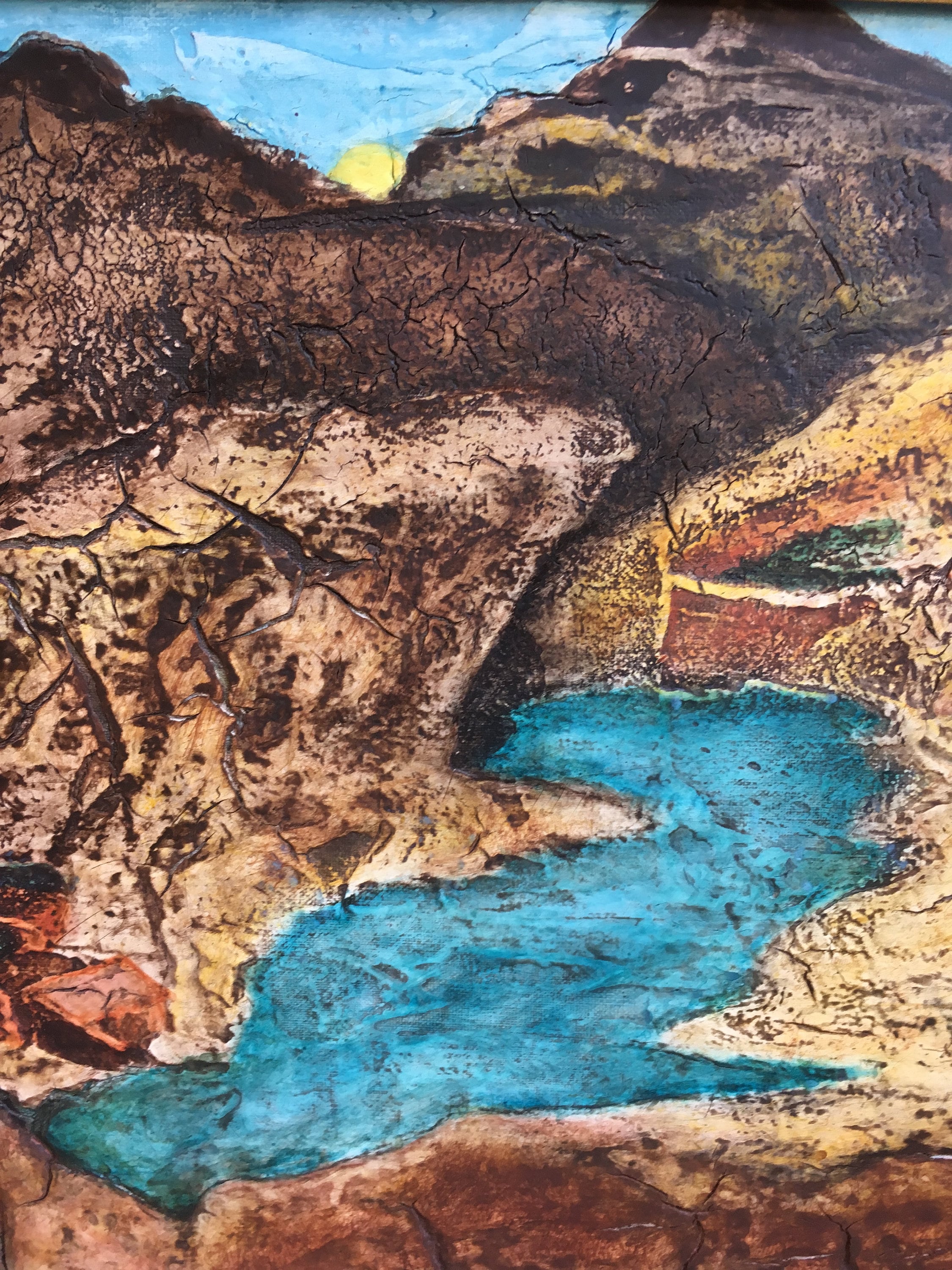 Italy【天使】Mixed Media Grotto: Original Mixed Media Painting by Tazz. 18.25