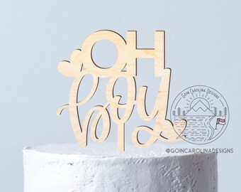 OH boy | Baby Shower | Cupcake Topper | Cake Topper