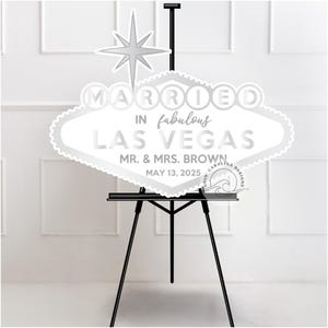 Letrero de bienvenida a Las Vegas / Casado en la fabulosa Vegas / Letrero de boda