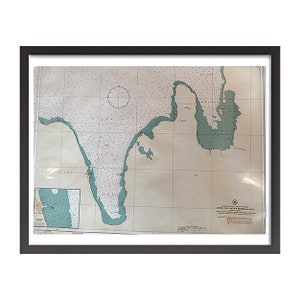 Vintage Baltic Sea Map from 1989, Saaremaa Island Antique Style Map