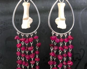 Fox foot earrings
