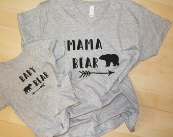 Mama Bear Shirt  // Mommy & Me Graphic Tees // Cute Mama Bear Shirt // Mama Bear Tee
