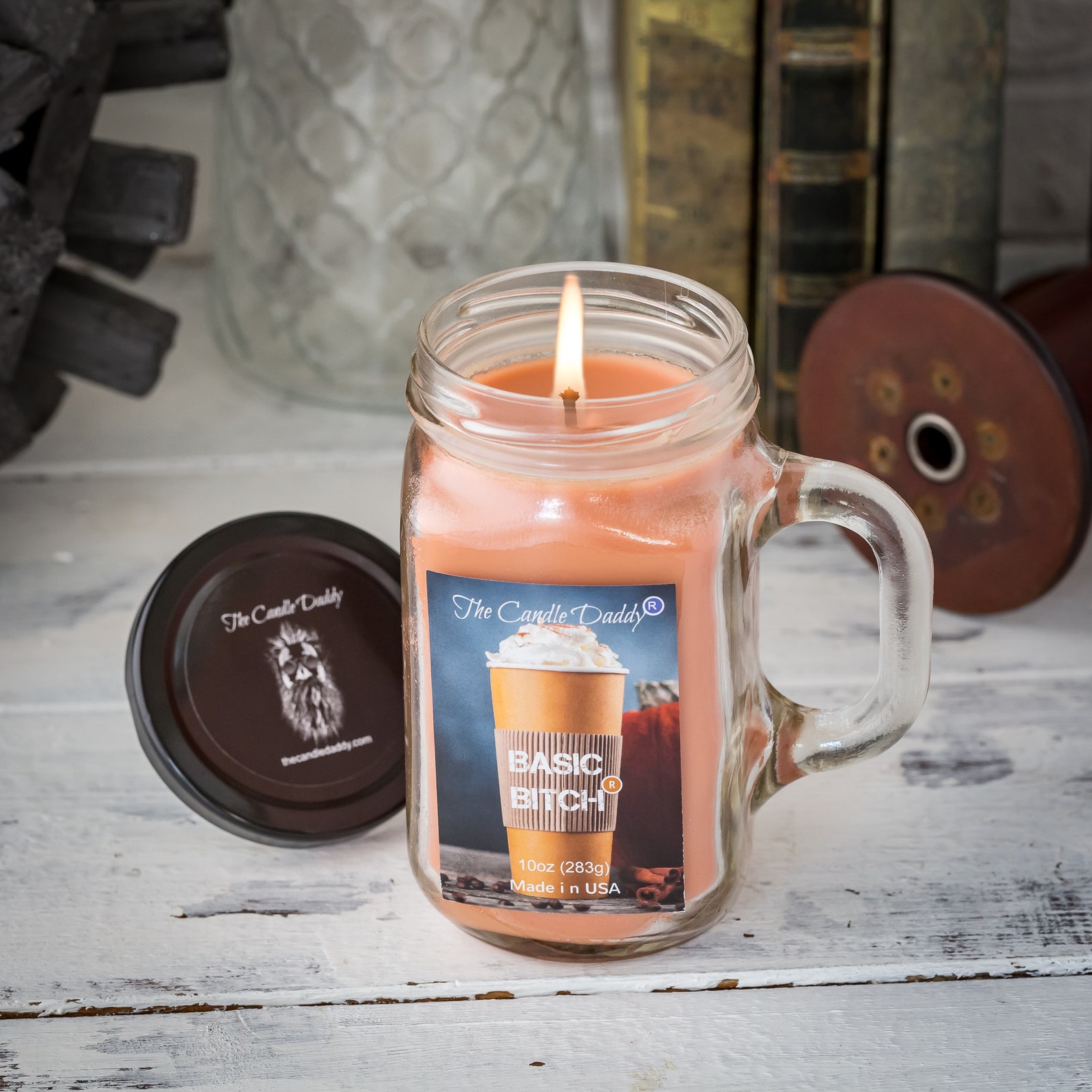 The Candle Daddy Pumpkin Spice Scented Mason Jar Candle 10 Etsy