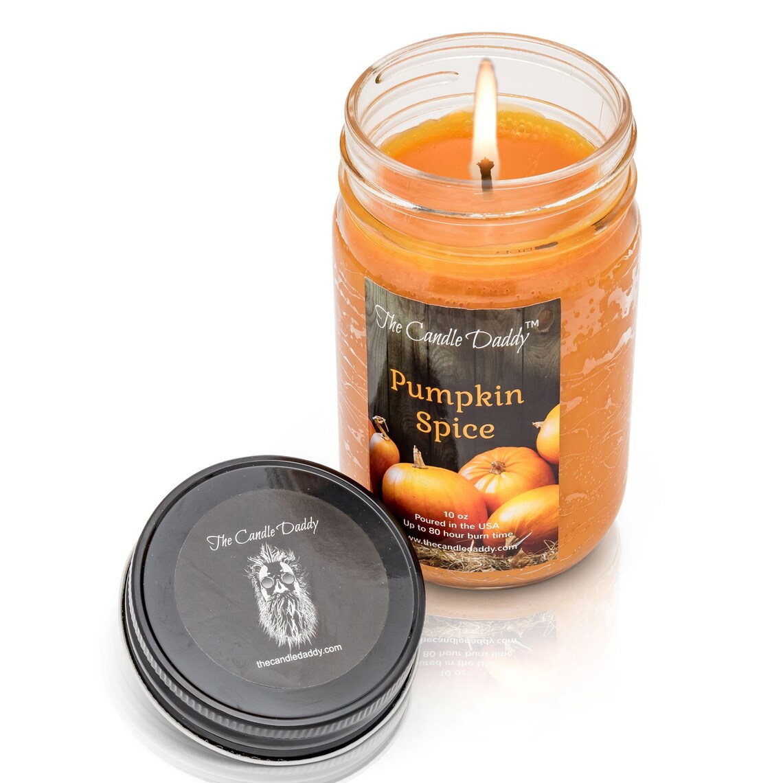 Pumpkin Spice Scented Candle 10 oz Straight Jar Hand Poured Etsy