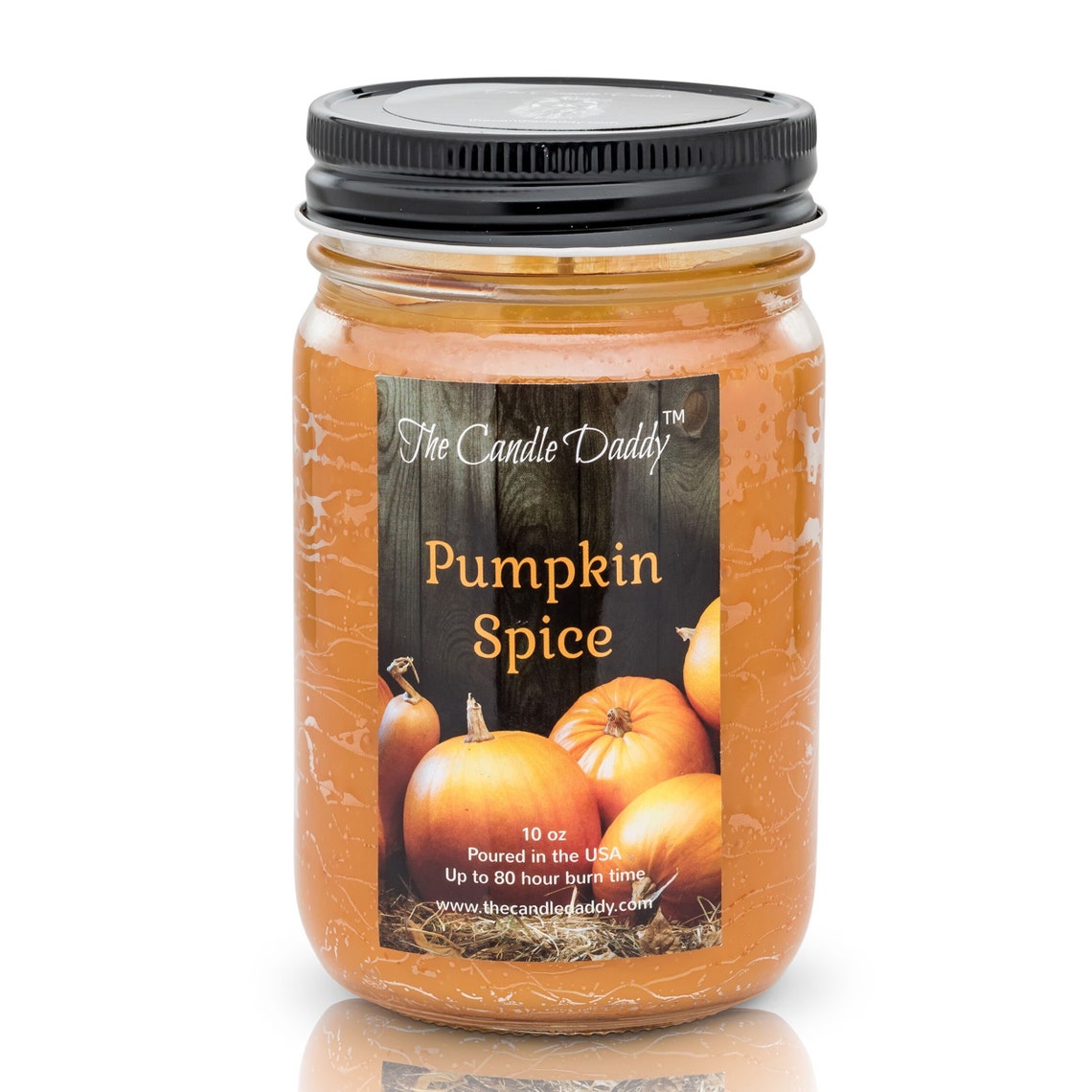 Pumpkin Spice Scented Candle 10 oz Straight Jar Hand Poured Etsy
