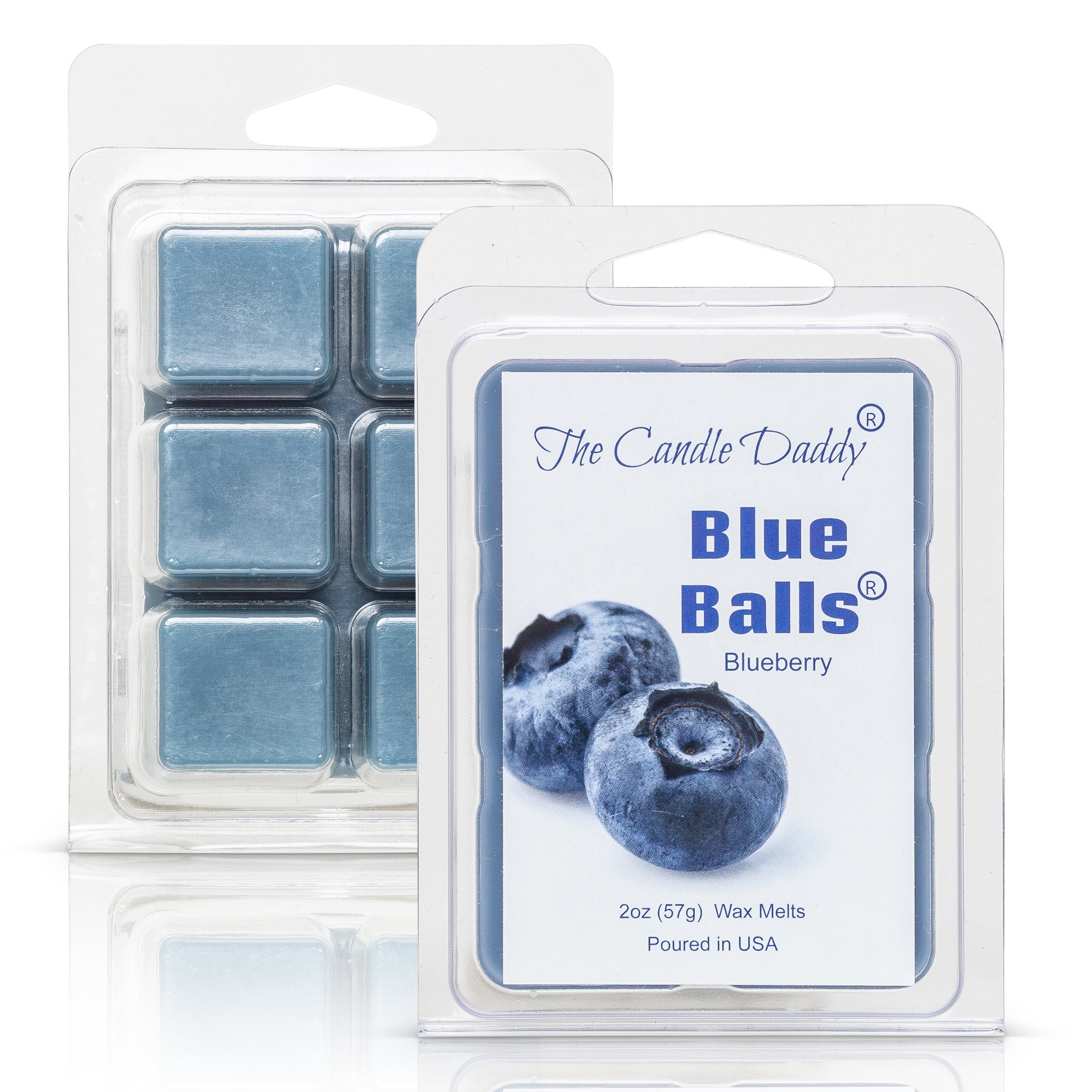 Blue Balls - Blueberry Scented Candle - Funny- 6 Ounce Jar Candle- Hand  Poured in Indiana