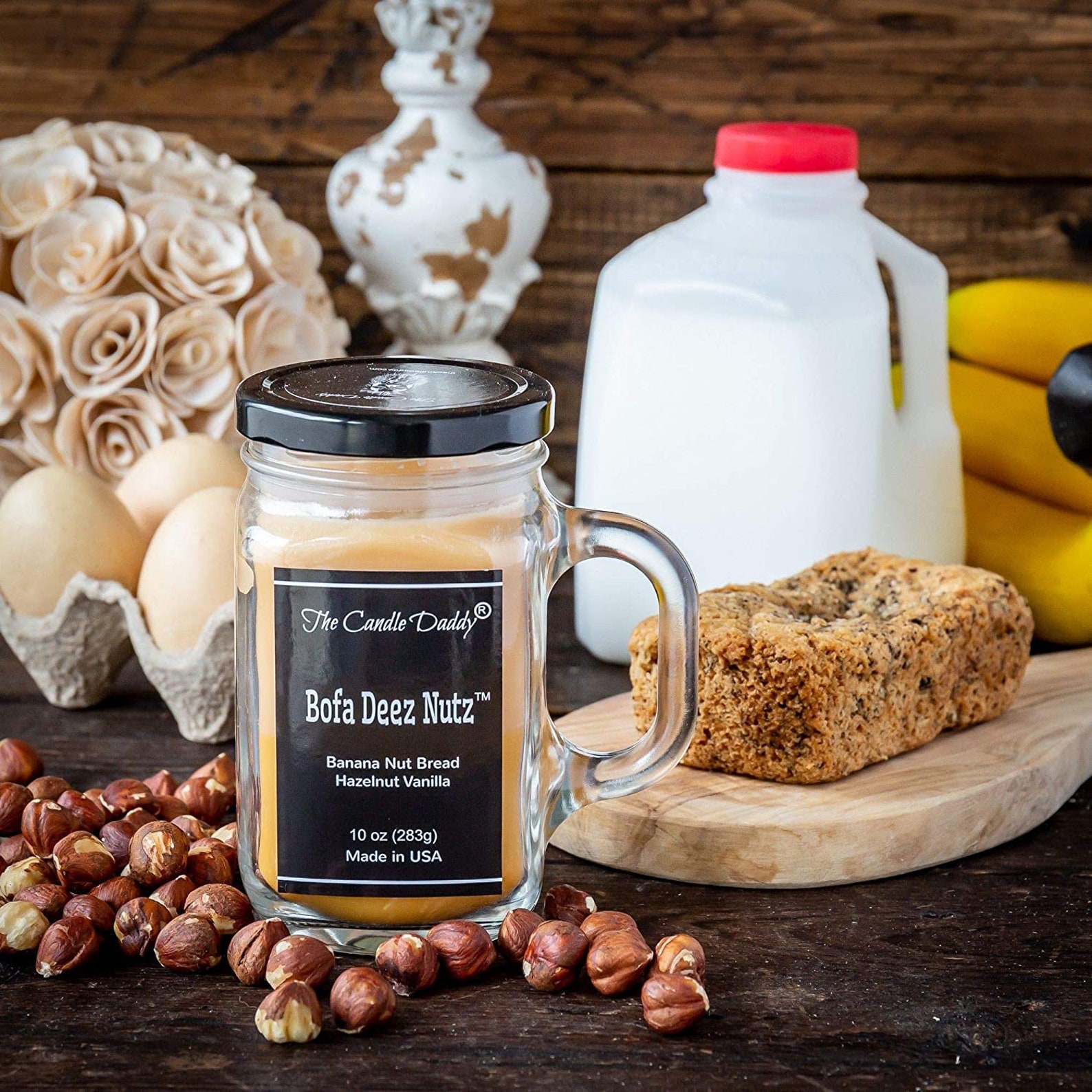 The Candle Daddy Banna Nut Bread & Hazelnut Vanilla Scented Etsy