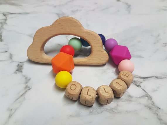 personalised wooden teething ring