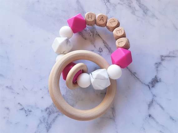 personalised wooden teething ring