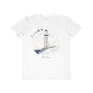 Coastal Vibes Lighthouse Tee - Perfect for Beach Lovers, Casual Outings, Summer Days, Vacation, Gift