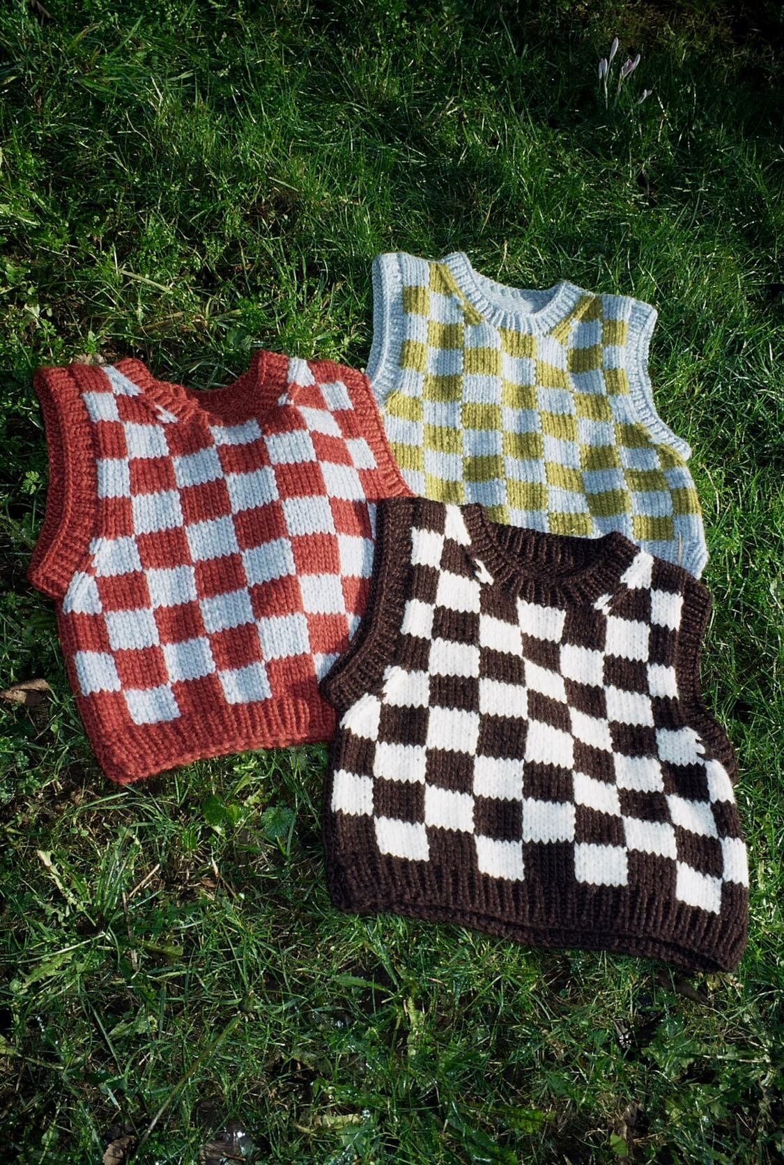 Meganfaithmakes Checkered Sweater Vest Knitting Pattern PDF Meganfaithmakes Checkered Sweater Vest Knitting Pattern PDF