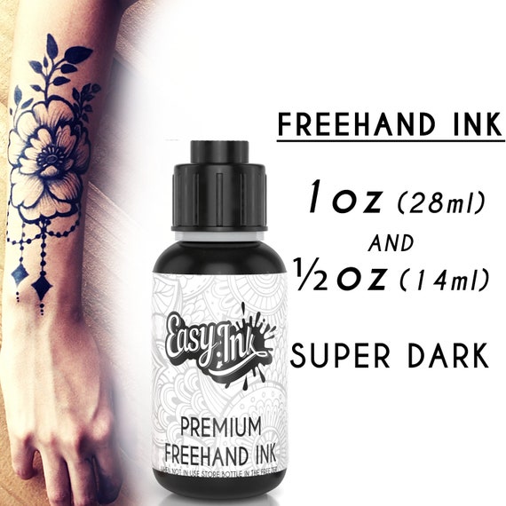 Easy.ink™ Freehand Temporary Tattoo Ink 5X Tips,super DARK INK. Fruit Based  Semi-permanent Tattoo Ink, Natural & Waterproof. No Chemicals - Etsy