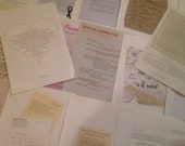 17 pages of books theme letters recto verso, craft paper, scrapbooking, collage, decoupage, junk diary, ephemera, vintage