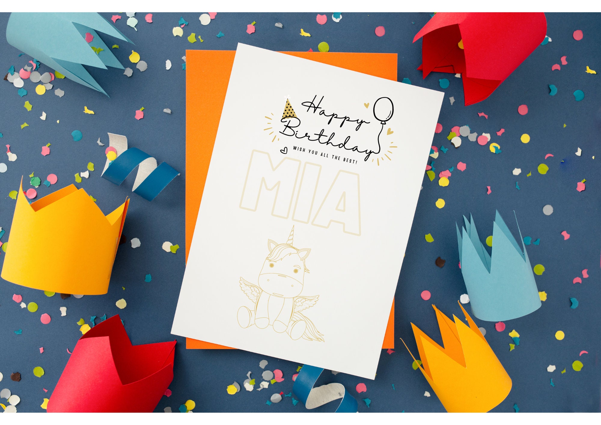 Personalized Printable Birthday Coloring Card for Kids Custom Name ...