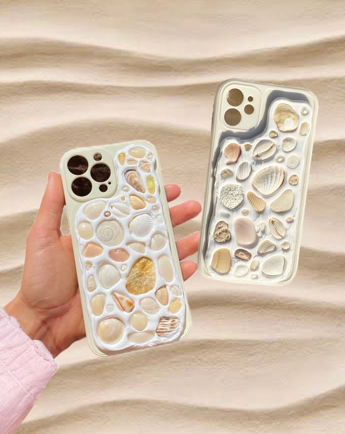 貝殻モザイク ハンドメイド 携帯ケース / iPhone カバー ケース 携帯 