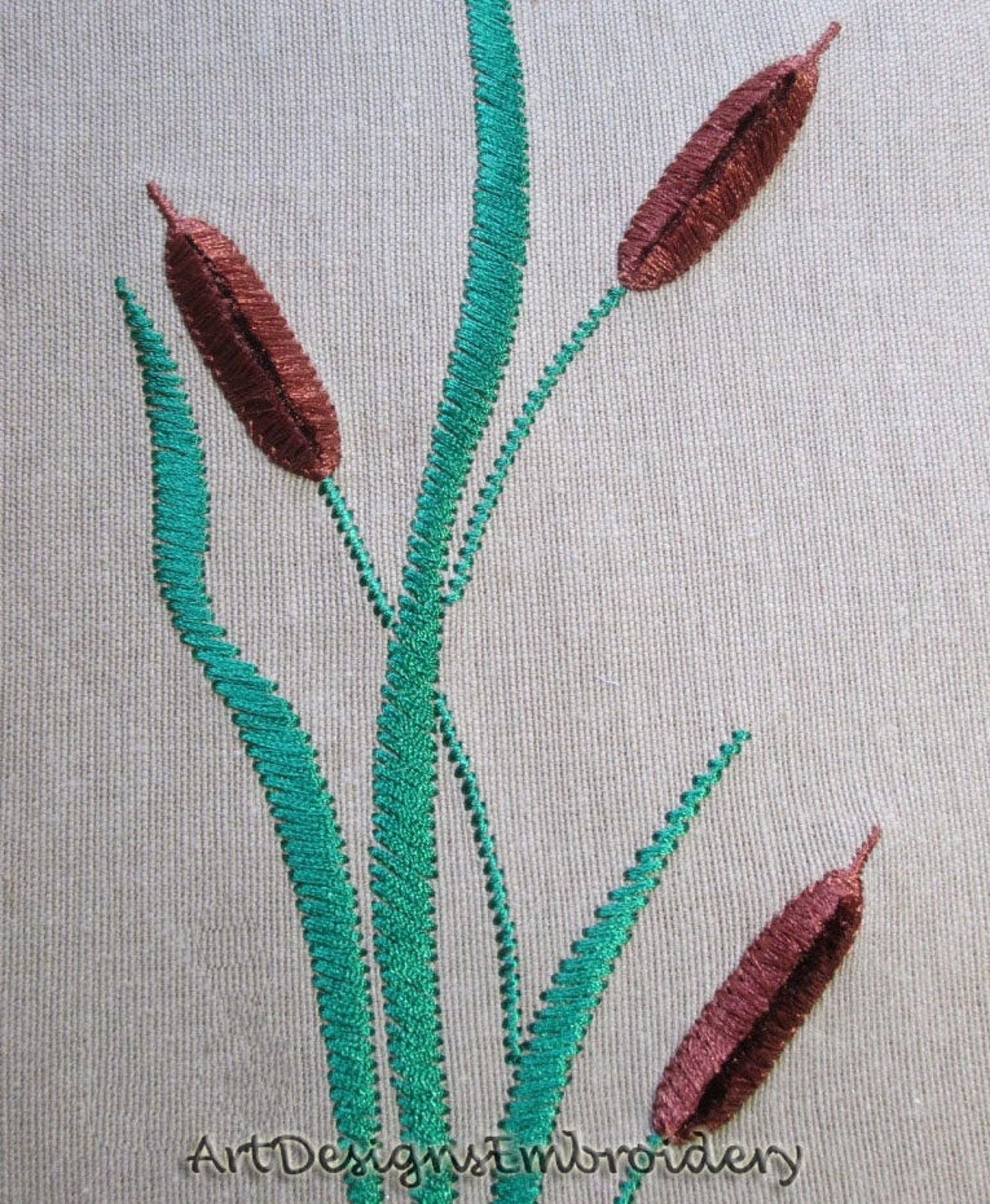 Reed Velvet Machine Embroidery Design Reed Embroidery Design Etsy