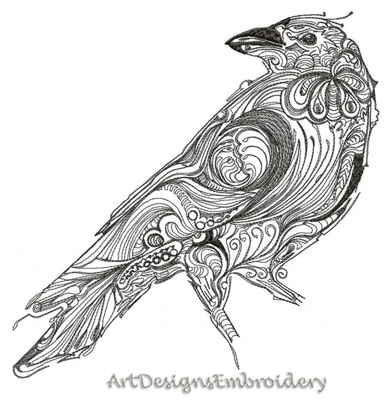 Raven machine jessecmault design jessecmault digitized digital  etsy uk