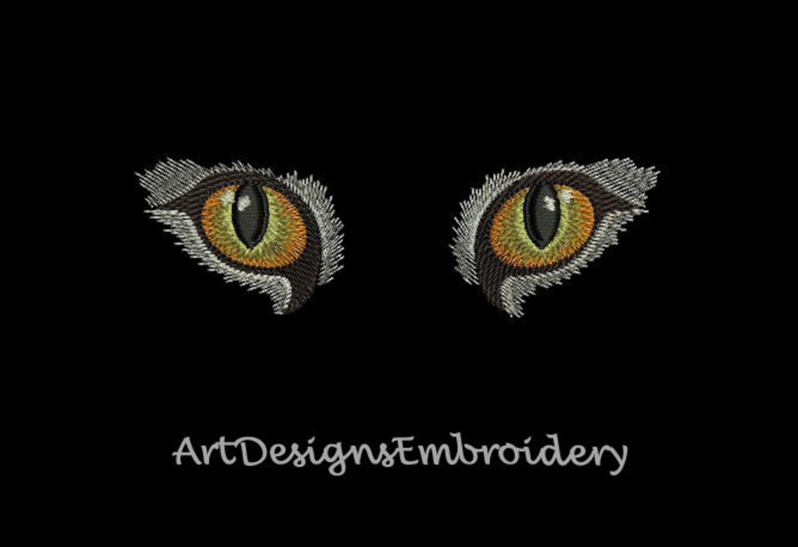 Cat Eyes Machine Embroidery Design Embroidery Cat Eyes Etsy