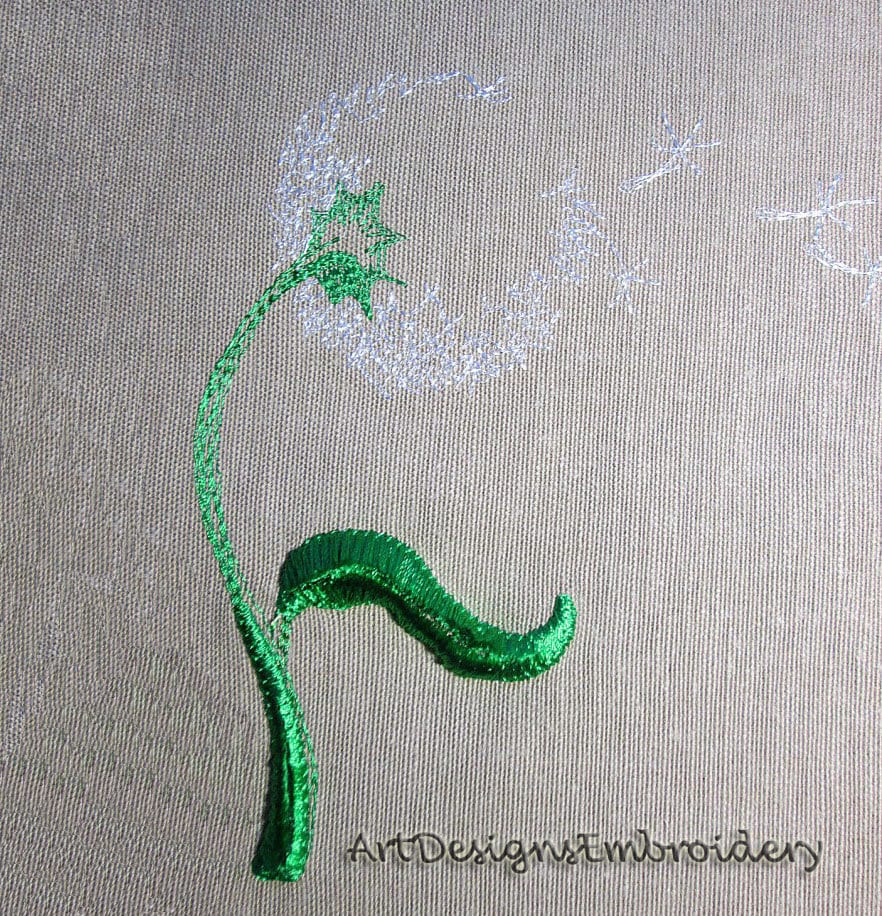 Embroidery Dandelion Fringe Machine Embroidery Design Etsy