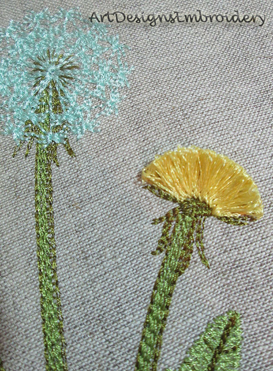 Dandelion Fringe machine embroidery design embroidery Etsy