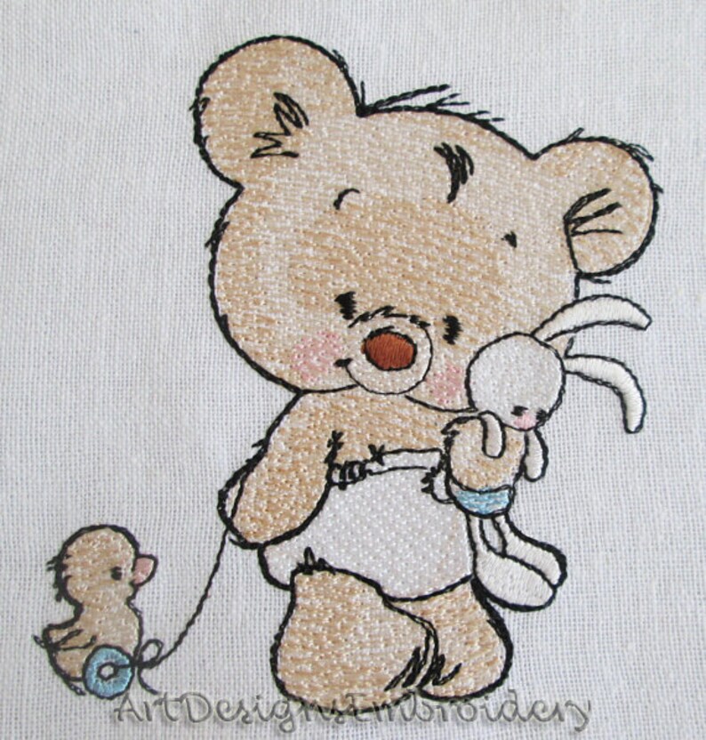 Cute teddy bear embroidery design teddy bear design Etsy