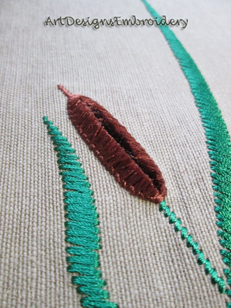 Reed Velvet Machine Embroidery Design Reed Embroidery Design Etsy