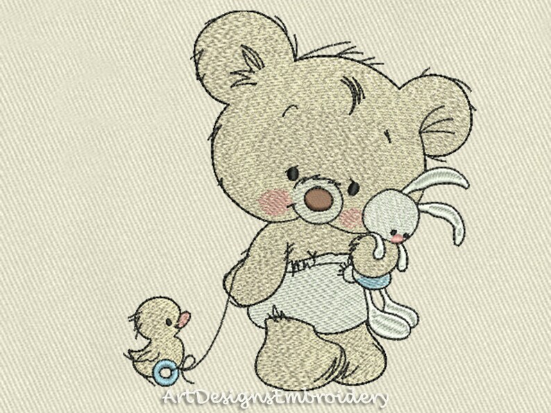 Cute teddy bear embroidery design teddy bear design Etsy