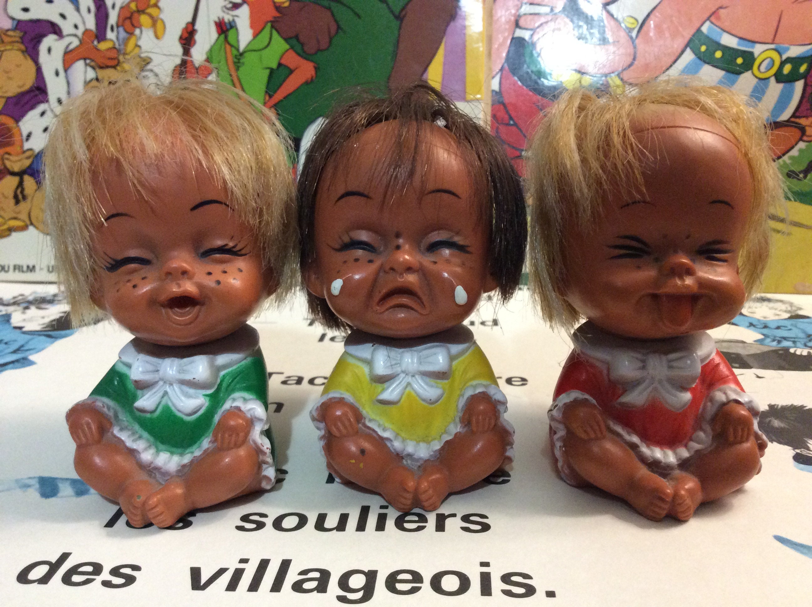 Set of 3 Rubber Expression Dolls Vintage - Etsy
