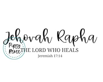 Jahwe Rapha SVG: Namen Gottes, des Herrn, der heilt (Digitaler Download)