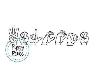 Welcome Door Sign SVG, ASL Welcome SVG,