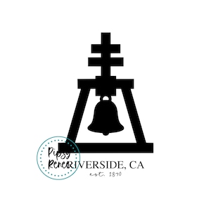 Riverside Raincross SVG, Riverside Bell, Riverside Californië, digitale download