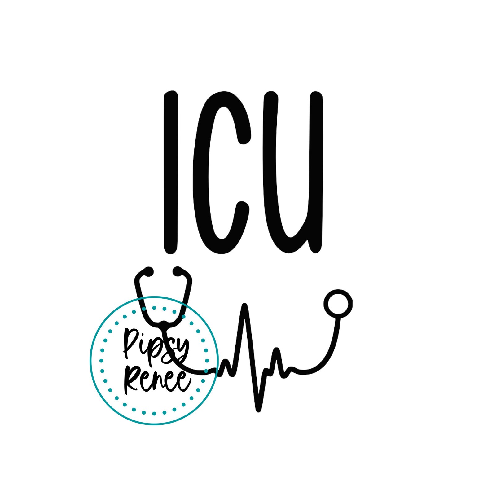 Cardiac ICU Nurse SVG Stethoscope SVG Etsy