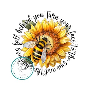 Bee zonnebloem SVG, draai je gezicht naar de zon Bee sublimatie, imker png, zomersublimatie, bij png