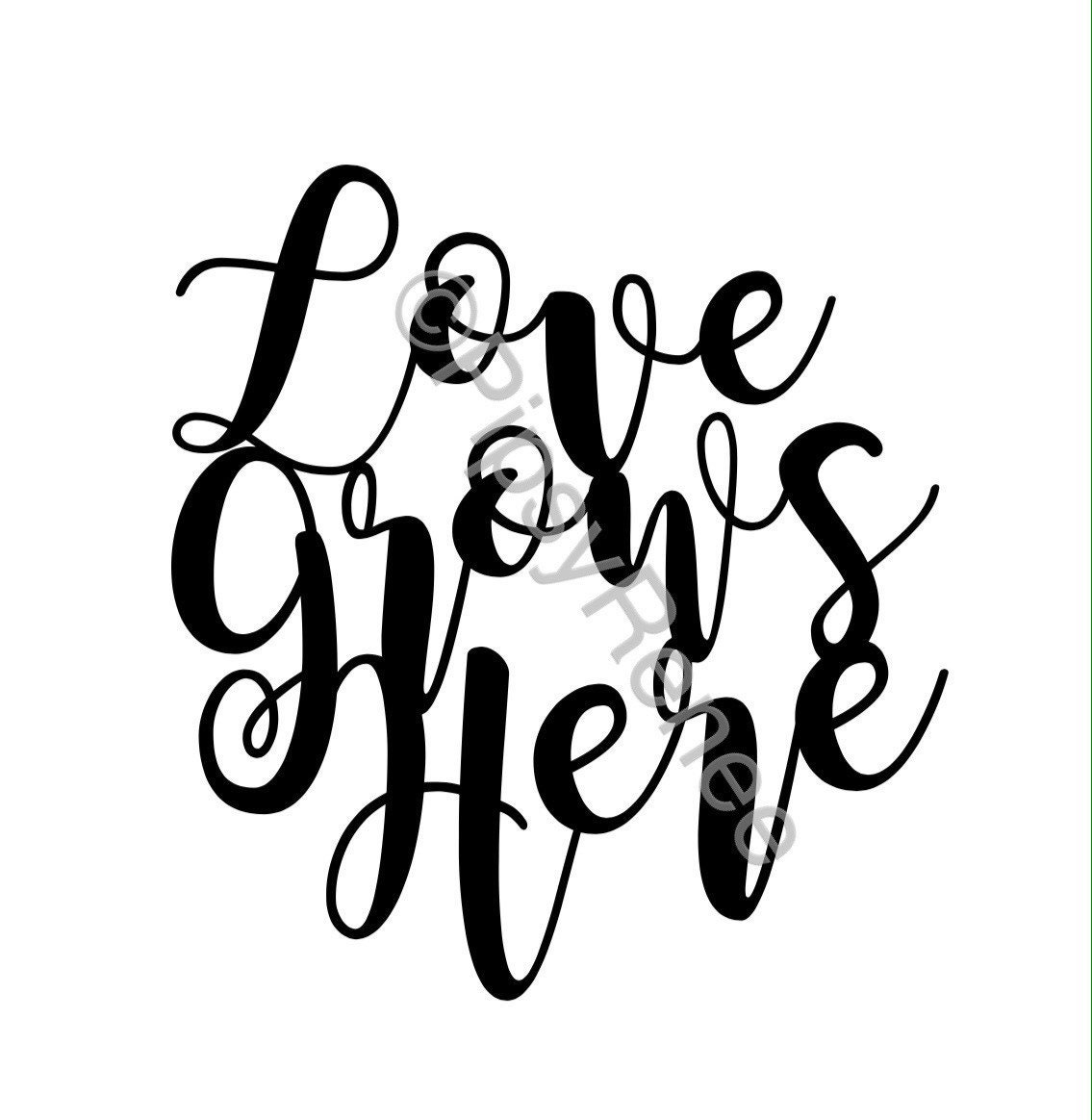 Download Love Grows Here SVG Wedding Cake Topper SVG | Etsy