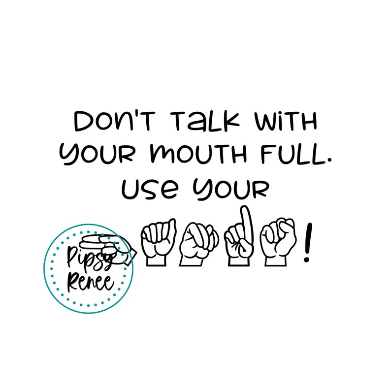 Talk With Your Hands ASL SVG Sign Language SVG Etsy