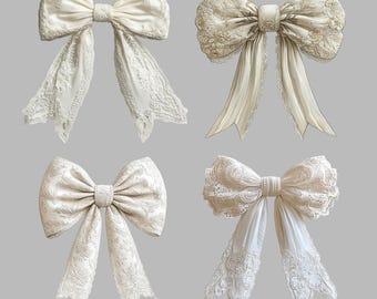 Fiocchi vittoriani Coquette: pizzo antico bianco PNG (sublimazione, POD)