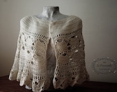 Coprispalle bianco crochet shawl wrap, idea wedding estate