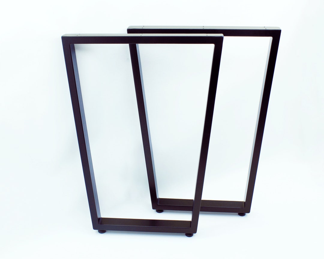 Modern Trapezoid Leg Furniture, Metal Trapezoid Table Legs Set of 2