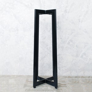 Steel Coffee Table Base for living room, Round coffee table X Shape, Tall Modern Table Legs