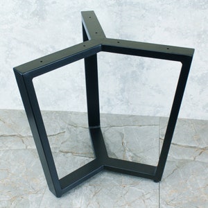 Square coffee table, modern square table base, large metal table legs, table base, outdoor square coffee table